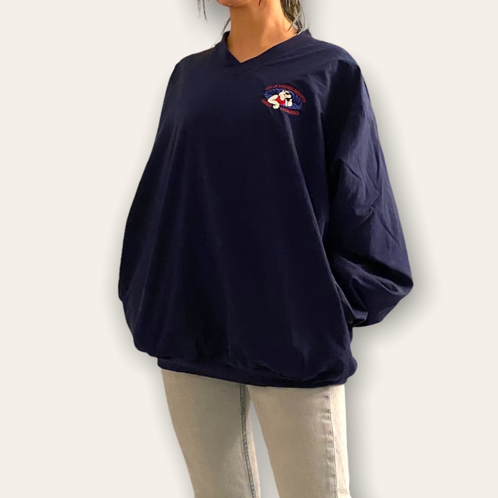 Puffy Polar Bear Navy Wind-shirt